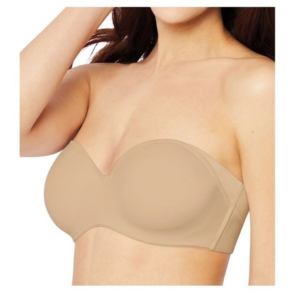 NWOT Bali 42C One Smooth U Strapless Multiway Smoothing Bra 6562 Beige 130197